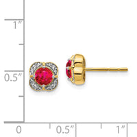 Load image into Gallery viewer, 14k Diamond and Ruby Fancy Earrings
