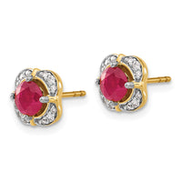 Load image into Gallery viewer, 14k Diamond and Ruby Fancy Earrings
