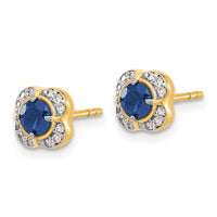 Load image into Gallery viewer, 14k Diamond and Sapphire Fancy Earrings
