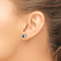 Load image into Gallery viewer, 14k Diamond and Sapphire Fancy Earrings
