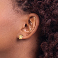 Load image into Gallery viewer, 14k Diamond Initial D Earrings
