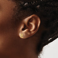 Load image into Gallery viewer, 14k Diamond Initial E Earrings
