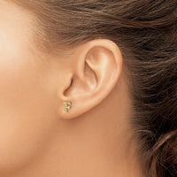 Load image into Gallery viewer, 14k Diamond Initial F Earrings
