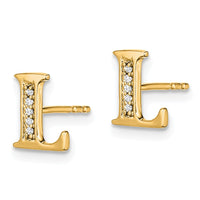 Load image into Gallery viewer, 14k Diamond Initial L Earrings

