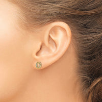 Load image into Gallery viewer, 14k Diamond Initial O Earrings
