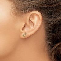 Load image into Gallery viewer, 14k Diamond Initial V Earrings
