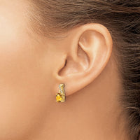 Load image into Gallery viewer, 10k Citrine and Diamond Earrings
