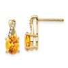 14K Citrine and Diamond Earrings