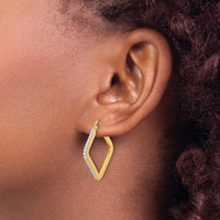 Load image into Gallery viewer, 14k Diamond Square Hoop Earrings
