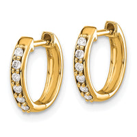 Load image into Gallery viewer, 14k Diamond Hinged Hoop Earrings
