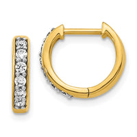 Load image into Gallery viewer, 14k Diamond Hinged Hoop Earrings
