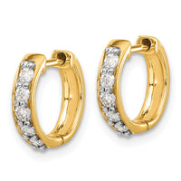 Load image into Gallery viewer, 14k Diamond Hinged Hoop Earrings
