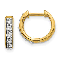 Load image into Gallery viewer, 14k Diamond Hinged Hoop Earrings
