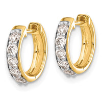 Load image into Gallery viewer, 14k Diamond Hinged Hoop Earrings
