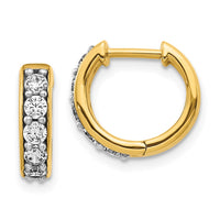 Load image into Gallery viewer, 14k Diamond Hinged Hoop Earrings
