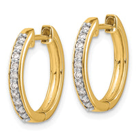 Load image into Gallery viewer, 14k Diamond Hinged Hoop Earrings

