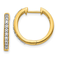 Load image into Gallery viewer, 14k Diamond Hinged Hoop Earrings
