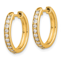 Load image into Gallery viewer, 14k Diamond Hinged Hoop Earrings

