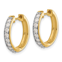 Load image into Gallery viewer, 14k Diamond Hinged Hoop Earrings
