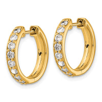 Load image into Gallery viewer, 14k Diamond Hinged Hoop Earrings
