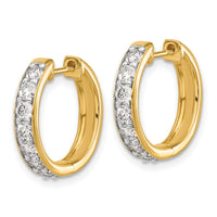 Load image into Gallery viewer, 14k Diamond Hinged Hoop Earrings
