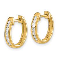 Load image into Gallery viewer, 14k Diamond Hinged Hoop Earrings
