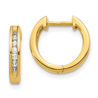 Load image into Gallery viewer, 14k Diamond Hinged Hoop Earrings
