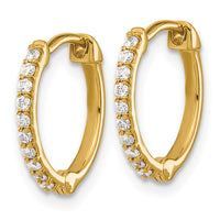 Load image into Gallery viewer, 14k Diamond Hinged Hoop Earrings
