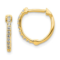 Load image into Gallery viewer, 14k Diamond Hinged Hoop Earrings
