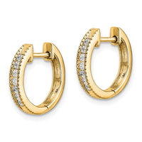 Load image into Gallery viewer, 14k Diamond Hinged Hoop Earrings
