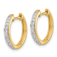Load image into Gallery viewer, 14k Diamond Complete Hinged Hoop Earrings
