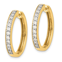 Load image into Gallery viewer, 14k Diamond Hinged Hoop Earrings
