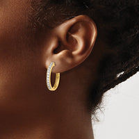 Load image into Gallery viewer, 14k Diamond Hinged Hoop Earrings
