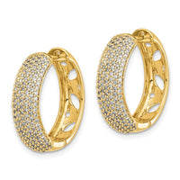 Load image into Gallery viewer, 14k Diamond Hinged Hoop Earrings

