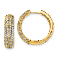 Load image into Gallery viewer, 14k Diamond Hinged Hoop Earrings
