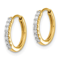 Load image into Gallery viewer, 14k Diamond Hinged Hoop Earrings
