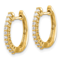 Load image into Gallery viewer, 14k Diamond Hinged Hoop Earrings
