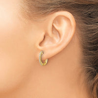 Load image into Gallery viewer, 14k Diamond Hinged Hoop Earrings
