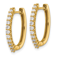 Load image into Gallery viewer, 14k Diamond Hinged Hoop Earrings
