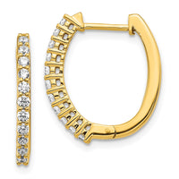 Load image into Gallery viewer, 14k Diamond Hinged Hoop Earrings
