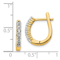 Load image into Gallery viewer, 14k Diamond Hinged Hoop Earrings
