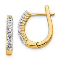 Load image into Gallery viewer, 14k Diamond Hinged Hoop Earrings
