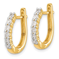 Load image into Gallery viewer, 14k Diamond Hinged Hoop Earrings
