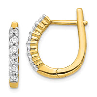 Load image into Gallery viewer, 14k Diamond Hinged Hoop Earrings
