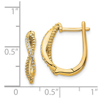 Load image into Gallery viewer, 14k Diamond and Twisted Rope Hinged Post Earrings
