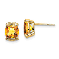 Load image into Gallery viewer, 14k Citrine Post Earrings
