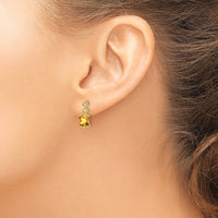 Load image into Gallery viewer, 14k Citrine and Diamond Earrings
