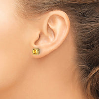 Load image into Gallery viewer, 10k Cushion Citrine Earrings
