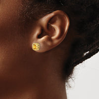 Load image into Gallery viewer, 14k Cushion Citrine Earrings
