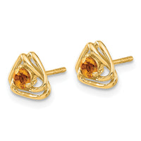Load image into Gallery viewer, 14k Citrine Post Earrings
